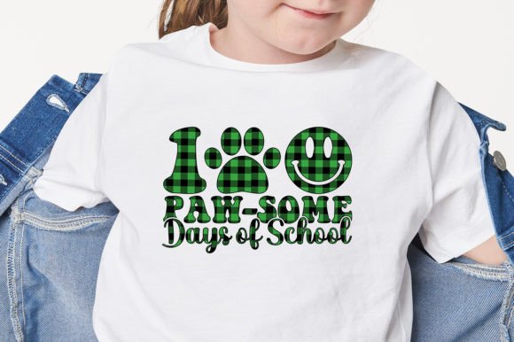 100 Paw-some Days of School: A Versatile Graphic Design Asset for Crafts and Merch