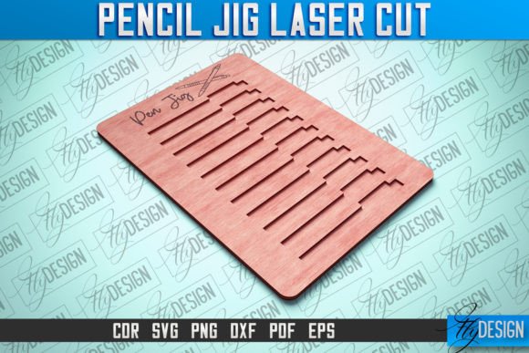 Pen Jig Laser Cut SVG Teacher Gift for Crafts and Graphics