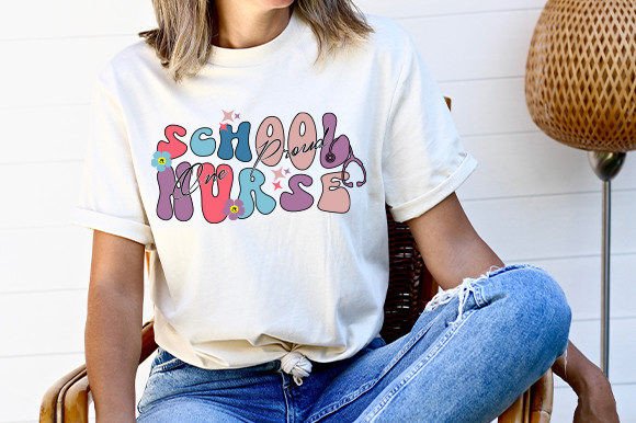 Retro School Nurse SVG Design: A Versatile Graphic for Crafts and Branding