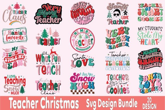 Teacher Christmas SVG Bundle: A Festive Graphic Design Asset for Crafters