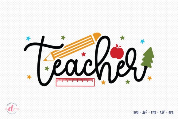 Teacher Christmas SVG Cut File: A Versatile Graphics Asset for Crafts and Merchandise