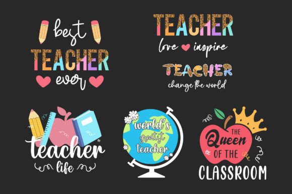 Teacher Day SVG Sublimation Bundle: A Versatile Graphic Design Asset for Crafts and Branding
