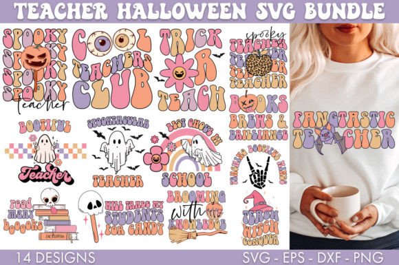 Teacher Halloween SVG Bundle PNG: A Spooky Graphic Design Asset for Crafts
