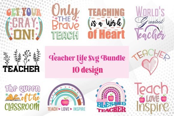 Teacher Life Svg Bundle for Real Embroidery Projects