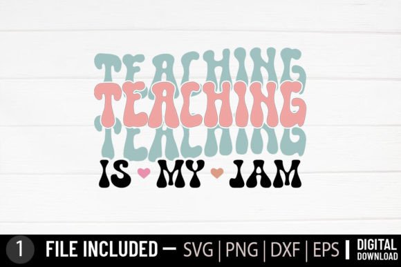 Teacher Retro Graphic Design Asset for Crafts and SVG Projects