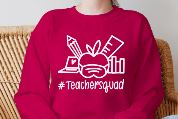 Teacher Squad SVG for Teacher, Apple: A Versatile Graphic Design Asset for Crafts and Branding