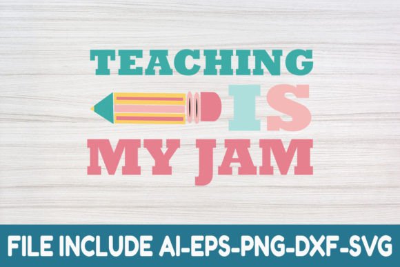Teaching is My Jam: A Retro Graphic for Crafts and Merch